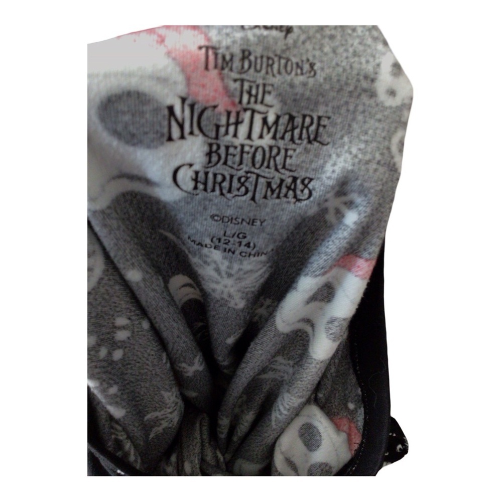 Disney Black and White Pajama Set with Santa Skulls - Picture 4 of 4